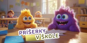 farebné roztomilé príšerky v škole