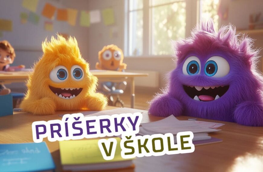 farebné roztomilé príšerky v škole