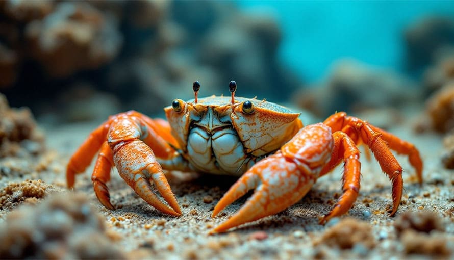 krab na morskom dne