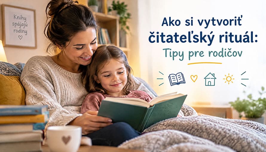 žena číta knihu s dcérou v posteli