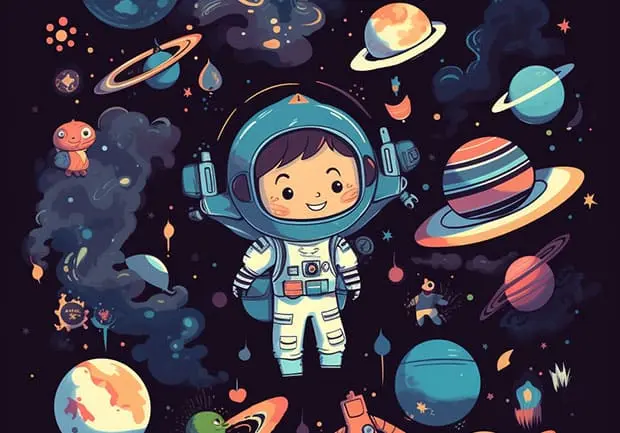 dieťa kozmonaut